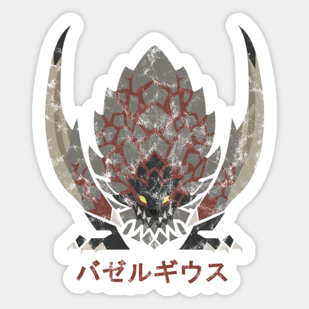 Monster Hunter World Bazelgeuse Kanji Icon Sticker by StebopDesigns